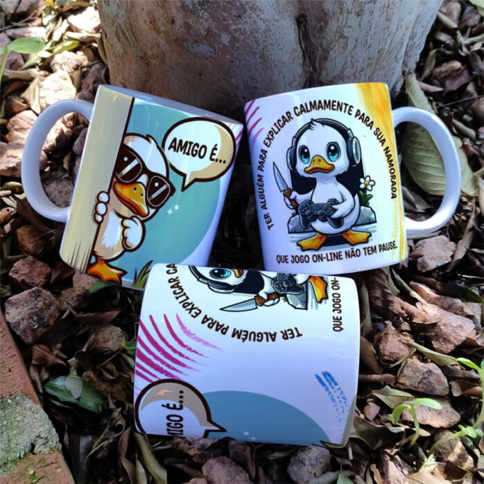Caneca Amigo Pato da Vida - Png e Corel