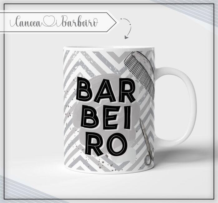 Caneca Barbeiro Profissões (Arte digital)