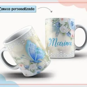 Caneca Borboleta 7 Caneca Borboleta