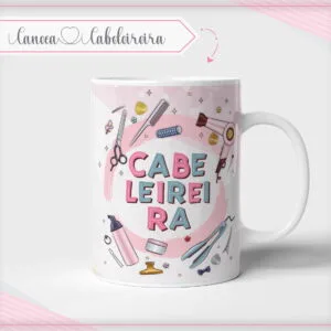 Caneca Cabelereira Profissões (Arte digital)