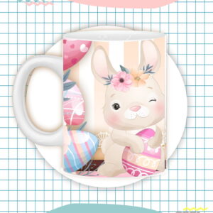 Caneca de Páscoa Arte Digital PNG para Sublimação