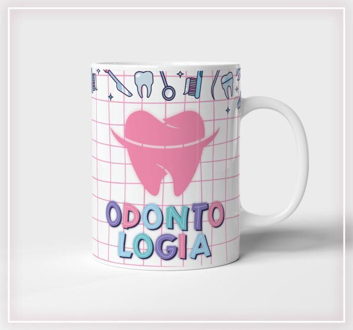 Caneca Dentista Profissões (Arte digital)