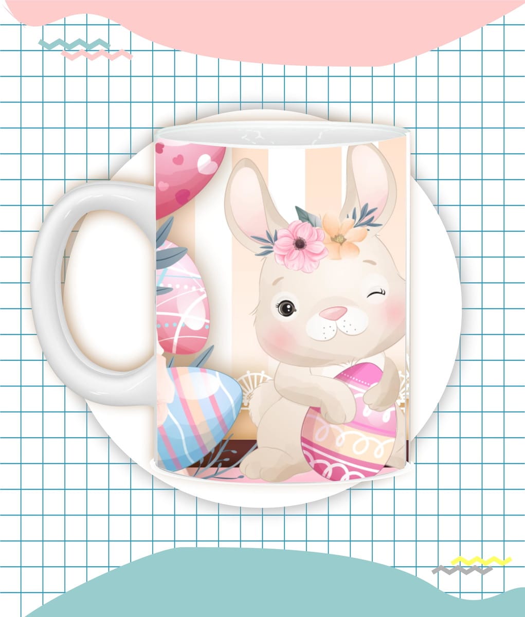 Caneca de Páscoa Arte Digital PNG para Sublimação 1 Caneca de Páscoa Arte Digital PNG para Sublimação