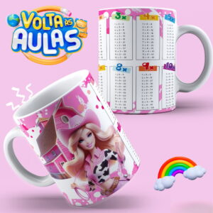 Caneca Tabuada 30 Artes Volta as Aulas para Sublimação 15 caneca tabuada arquivo digital 6