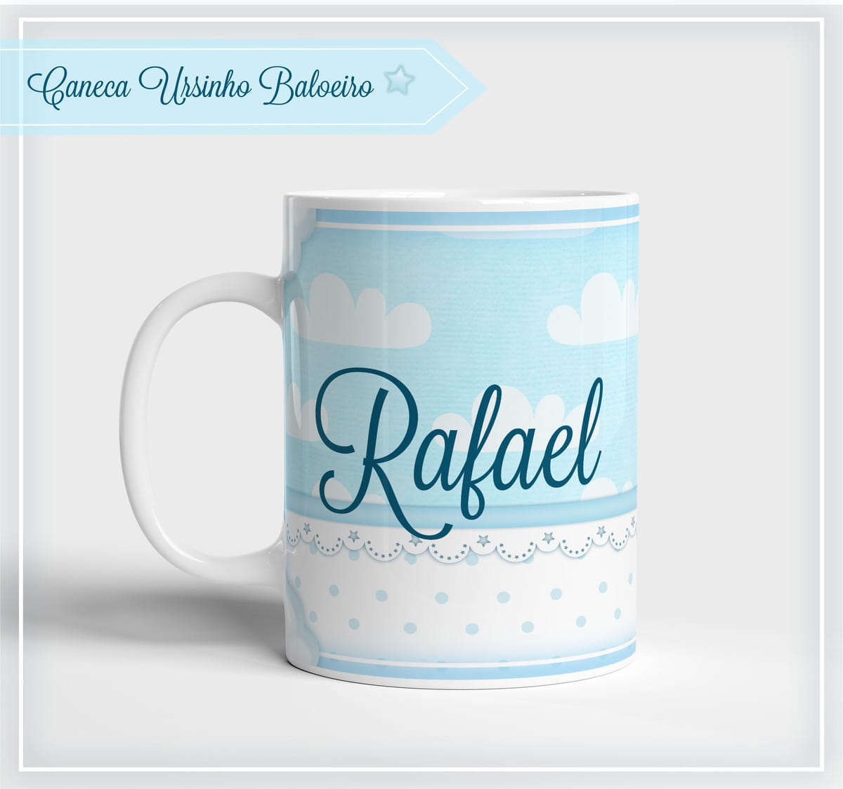 Arte Digital Caneca Ursinho Baloeiro Festa Infantil 2 Arte Digital Caneca Ursinho Baloeiro Festa Infantil - Imagem 2