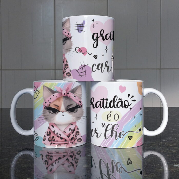 Canecas Bad Cat Artes Digitais em Png e Corel