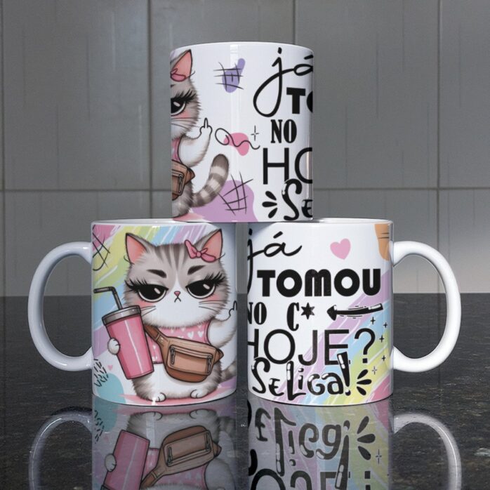 Canecas Bad Cat Artes Digitais em Png e Corel