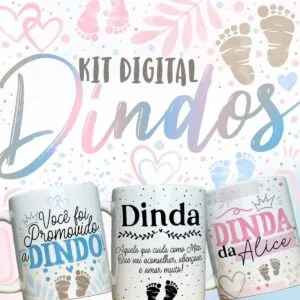 Canecas Dindos: Estampas Digitais Incríveis!