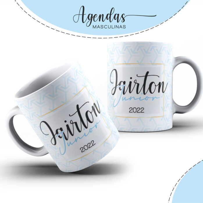 Capa Agenda Masculina Tons Azul