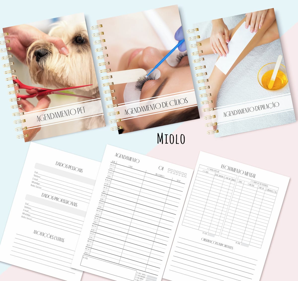 17 Capas Digitais para Agenda de Salão Estética e Pet 3 17 Capas Digitais para Agenda de Salão Estética e Pet - Imagem 3