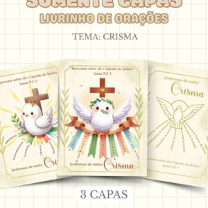 Capas de Crisma em Arquivo Digital para Personalizar 7 capas crisma arquivo digital