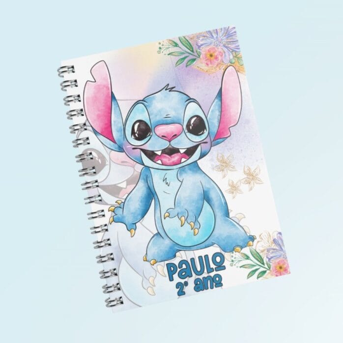 Capas Encadernação Stitch e Angel
