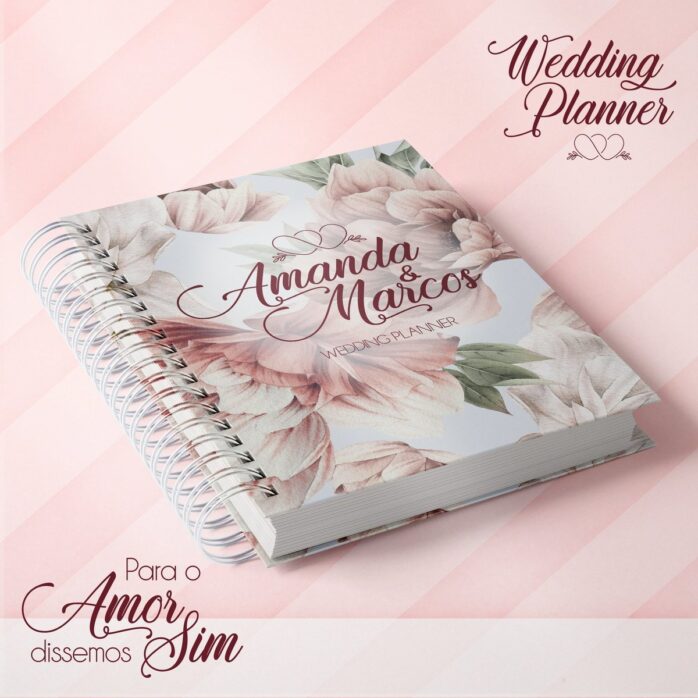 Capas Florais Planner Noiva