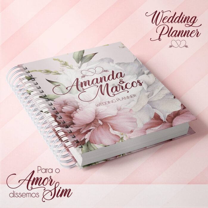 Capas Florais Planner Noiva
