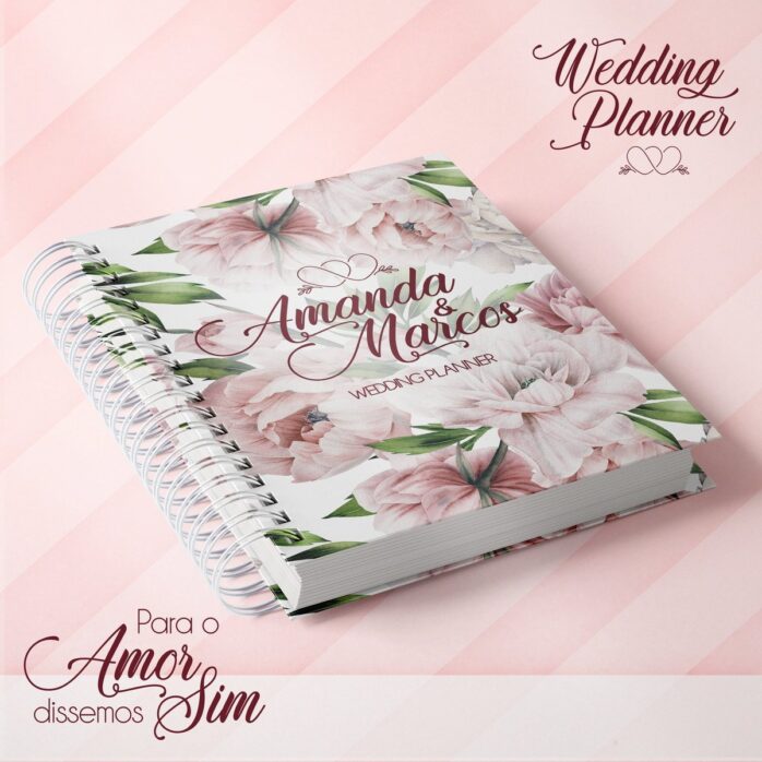 Capas Florais Planner Noiva