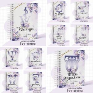 Capas Profissões Feminina Lilás