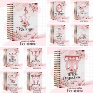 Capas Profissões Feminina Rosa