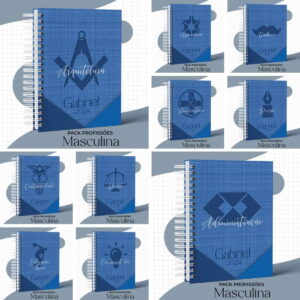 capas profissoes masculina linho azul arquivo digital