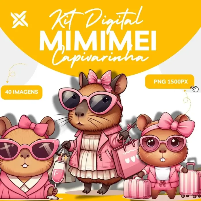 Capivara Me Mimei Pacote De Imagens Digitais Png 4