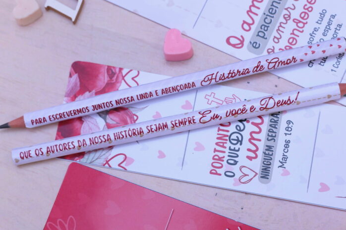 Card Caneta e Lápis Dia dos Namorados