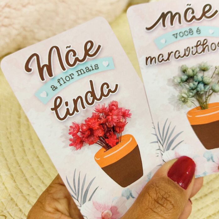 Card com Florzinha Dia das Mães