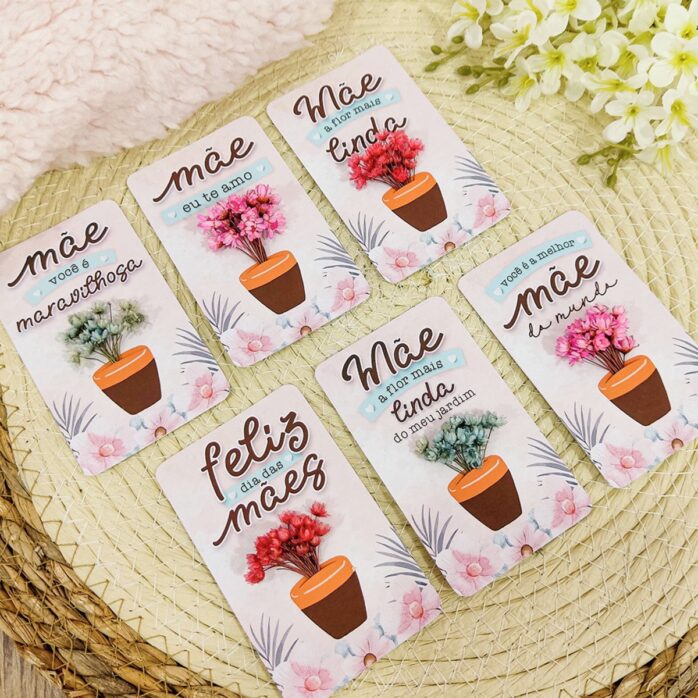 Card com Florzinha Dia das Mães