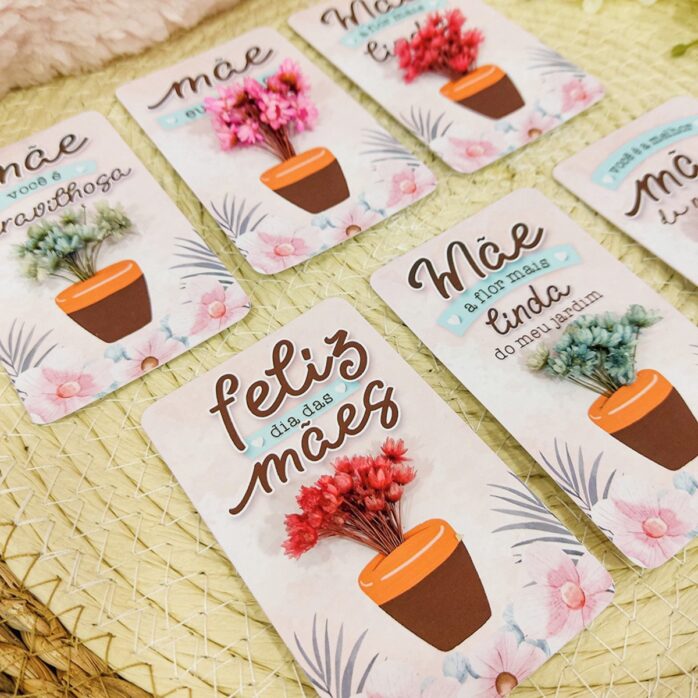 Card com Florzinha Dia das Mães