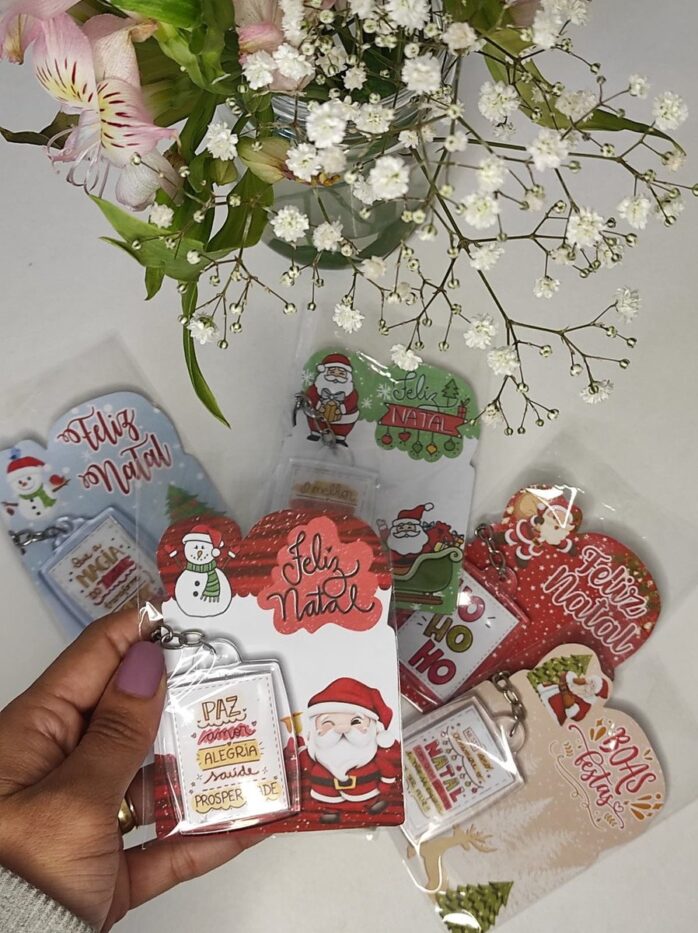 Card e Adesivo Chaveiro Natal
