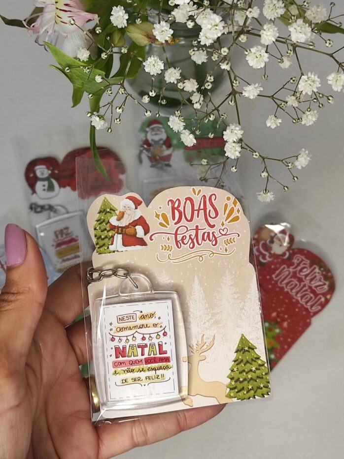 Card e Adesivo Chaveiro Natal