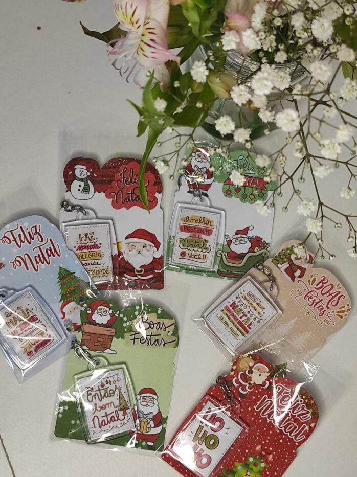 Card e Adesivo Chaveiro Natal