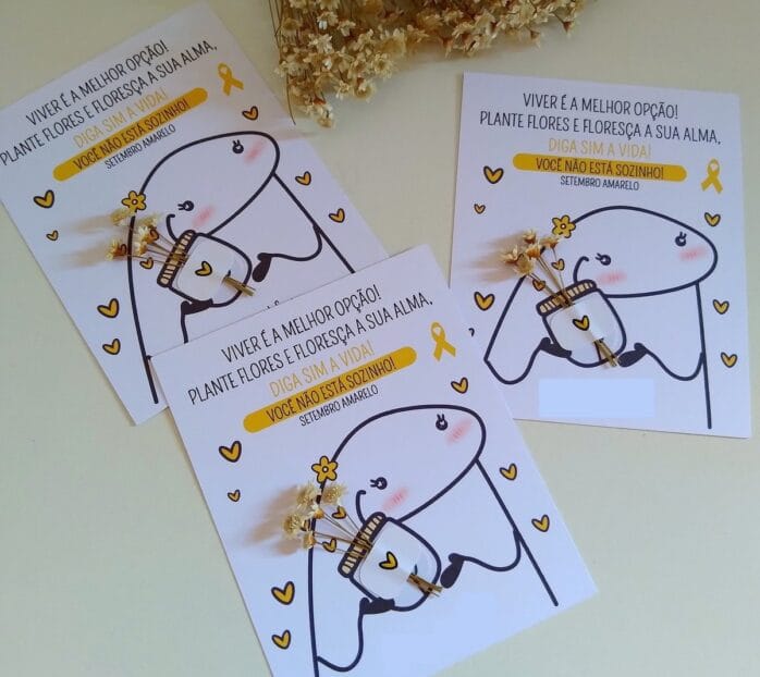 Card Flor Setembro Amarelo