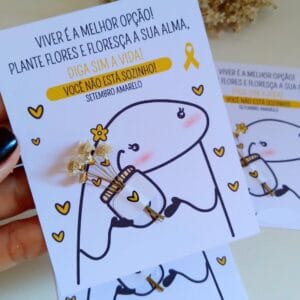 Card Flor Setembro Amarelo