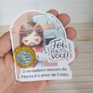 Card Moedinha Páscoa Religioso Digital para Lembrancinhas 6 card moedinha pascoa religioso arquivo digital