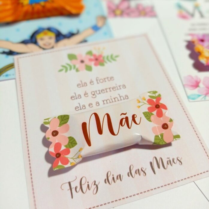 Cards e Balinhas Dia das Mães