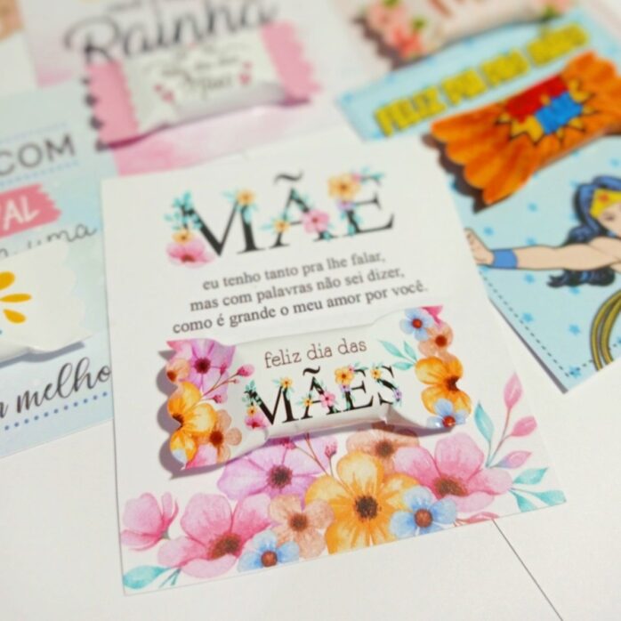 Cards e Balinhas Dia das Mães