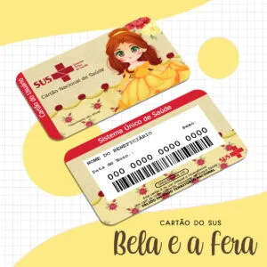 Cartão Sus A Bela e a Fera