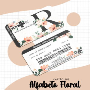 Cartão Sus Adulto Alfabeto Floral
