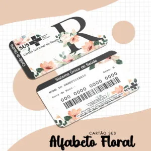 Cartão Sus Adulto Alfabeto Floral 20 Cartão Sus Adulto Alfabeto Floral