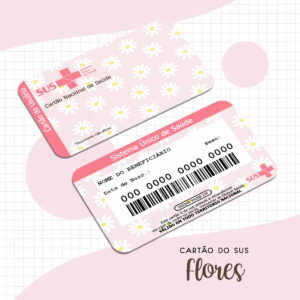 Cartão Sus Adulto Flores