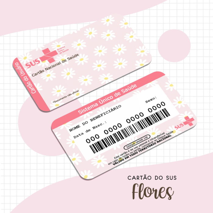 Cartão Sus Adulto Flores