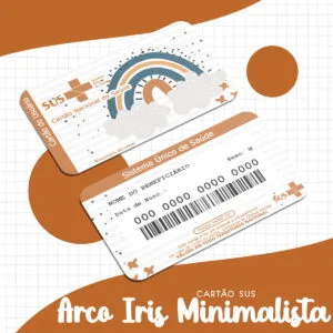 Cartão Sus Arco Íris Minimalista Menino