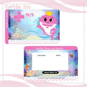 Cartão Sus Baby Shark Menina