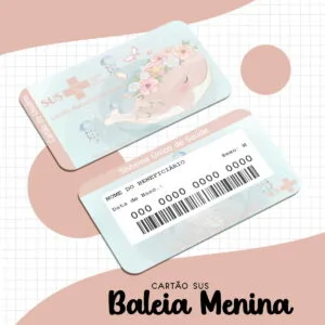 Cartão Sus Baleia Menina 10 Cartão Sus Baleia Menina