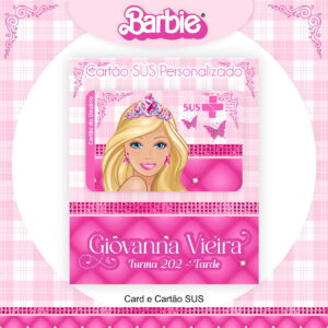 Cartão SUS Barbie Digital PNG e PDF para Imprimir