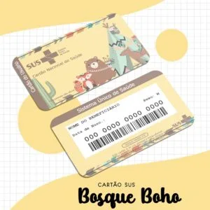 Cartão Sus Bosque Boho 19 Cartão Sus Bosque Boho