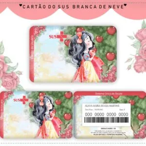 Cartão Sus Branca De Neve Aquarelado