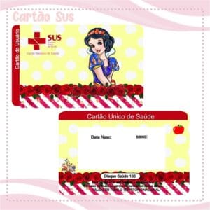 Cartão Sus Branca de Neve Menina