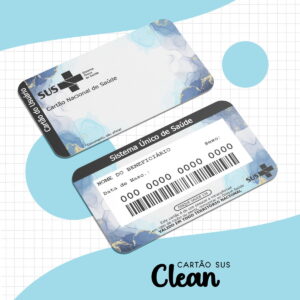 Cartão SUS Clean Azul PNG para Papelaria Criativa
