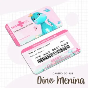 Cartão Sus Dinossauro Menina 19 Cartão Sus Dinossauro Menina