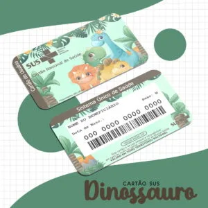 Cartão Sus Dinossauro Menino
